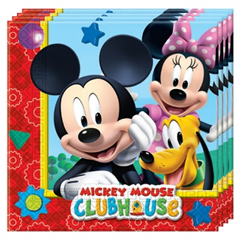 PLAYFUL MICKEY TWO PLY PAPER NAPKINS 33X33CM