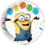 MINIONS BALLOON PARTY PAPER PLATES LARGE 23CM