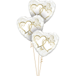 Entwined Hearts Gold Triple