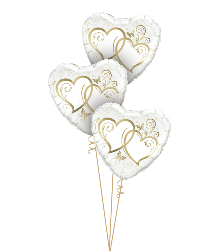 Entwined Hearts Gold Triple Yolo Party Shop