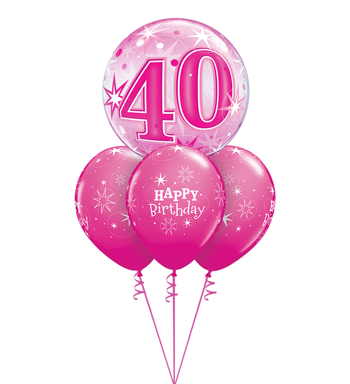 40 Pink Sparkle Bubble Layer