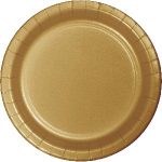 SOLID COLOUR GOLD PLATES 7″