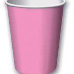 SOLID COLOUR CANDY PINK CUPS