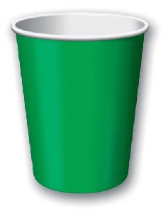 SOLID COLOUR EMARALD GREEN CUPS
