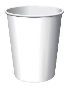SOLID COLOUR WHITE CUPS