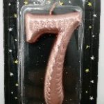 CANDLES CHROME ROSE GOLD NUMBER 7