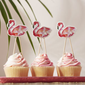 Flamingo Fun – Cupcake Picks – Party Decoration