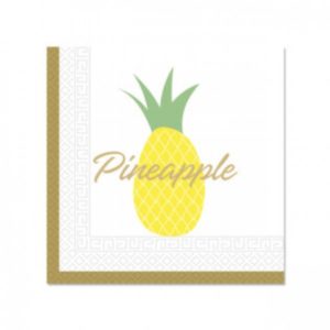 PINEAPPLE FRESH TWO-PLY PAPER NAPKINS 33X33CM 20CT