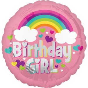 Birthday Girl Rainbow Balloon – 18″ Foil – JoJo Siwa Party Supplies