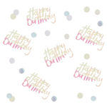 Pastel Party – Happy Birthdya Iridescent Table Confetti