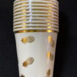 Pineapple cups gold 10pc