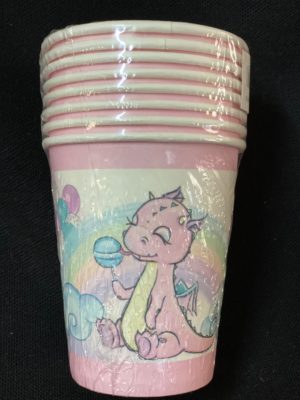 Baby Dino pink cups 10pc
