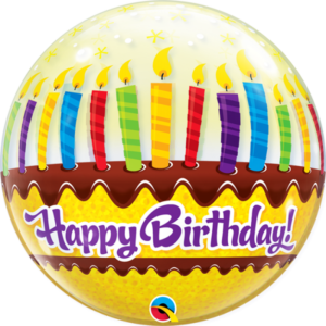 22 INCH SINGLE BUBBLE BDAY CANDLES & FROSTING 1CTP