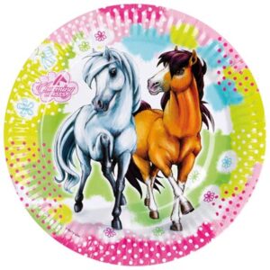 PL:Charming Horses Paper Plates 23cm 8
