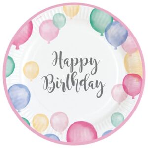 PL:Happy Birthday Pastel Paper Plates 8