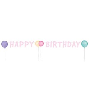 BA:Happy Birthday Pastel Letter Banner