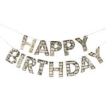 Mix It Up – Gold Fringe Happy Birthday Bunting – Party Decor