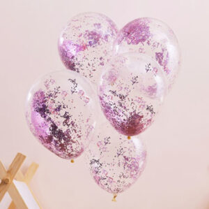 Pamper Party – Pink Glitter Filled Balloons
