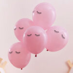 Pamper Party – Pink Sleepy Eyes Printed Balloons