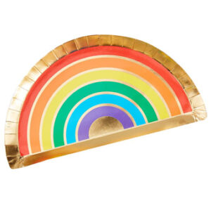 Over The Rainbow – Gold Foiled Rainbow Shaped Plate