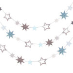 StarGazer Birthday – Garland – Star Shaped – iridescent