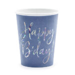 Cups Happy B’day!, navy blue, 220ml