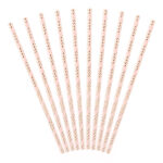 Paper straws, light pink, 19.5cm